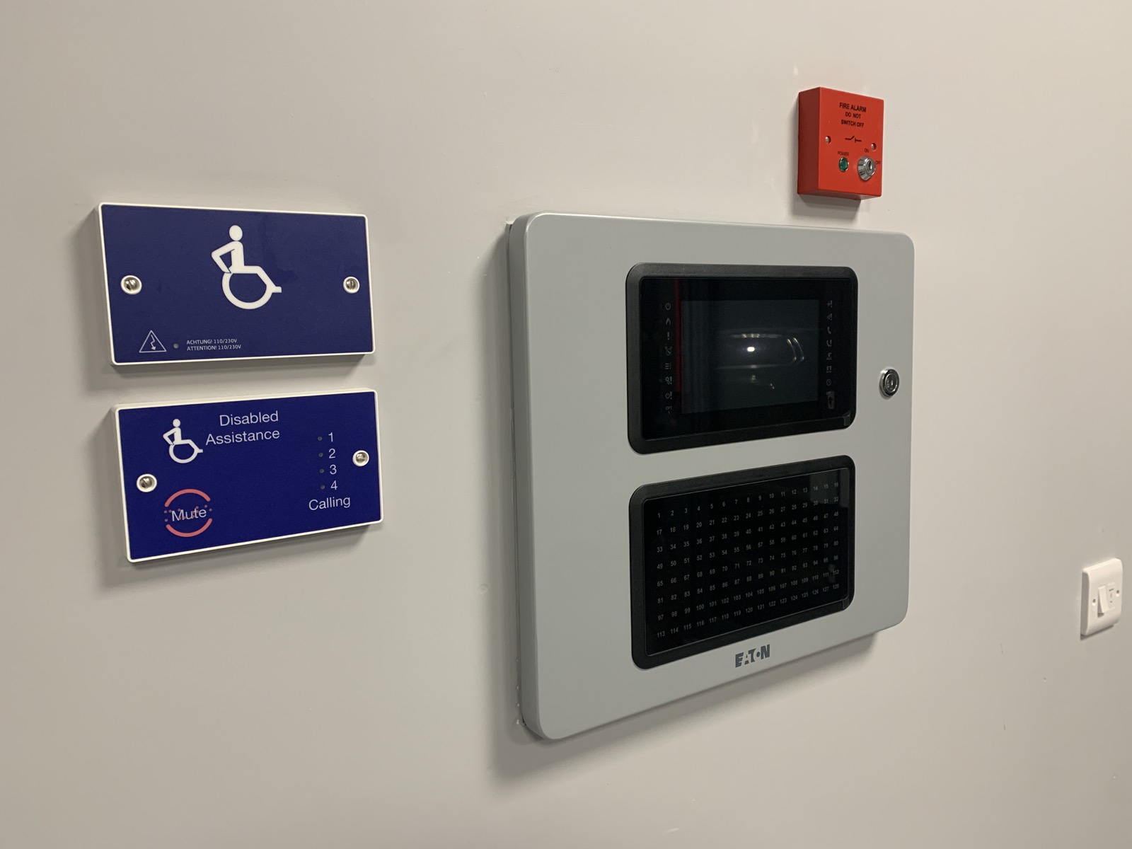 Eaton fire panel with disabled refuge call system